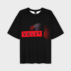 Мужская футболка оверсайз Valve afro logo