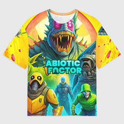 Мужская футболка оверсайз Abiotic Factor яркие монстры