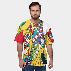 Футболка оверсайз мужская Летние мотивы, цвет: 3D-принт — фото 2