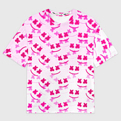 Мужская футболка оверсайз Marshmello pink colors