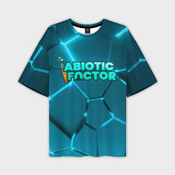 Мужская футболка оверсайз Abiotic Factor logo neon