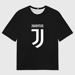 Футболка оверсайз мужская Ювентус лого, цвет: 3D-принт