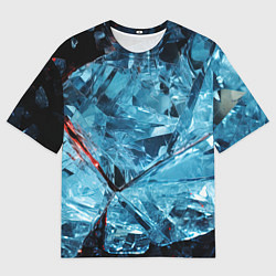 Футболка оверсайз мужская Ледяной абстрактный куб, цвет: 3D-принт