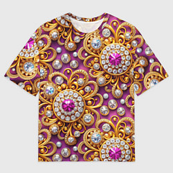 Мужская футболка оверсайз Ювелирный паттерн