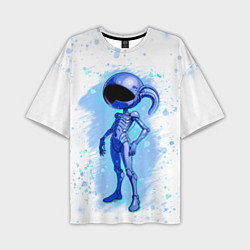 Мужская футболка оверсайз Инопланетянин среди звезд - An alien among the sta