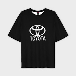 Футболка оверсайз мужская Toyota white logo, цвет: 3D-принт