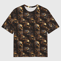 Футболка оверсайз мужская Черепа и узоры лакшери, цвет: 3D-принт