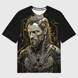 Футболка оверсайз мужская Venom Snake cyber Metal gear game, цвет: 3D-принт
