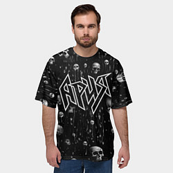 Футболка оверсайз мужская Ария - черепа, цвет: 3D-принт — фото 2