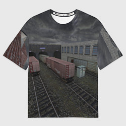 Футболка оверсайз мужская Counter Strike 1 6 de train, цвет: 3D-принт
