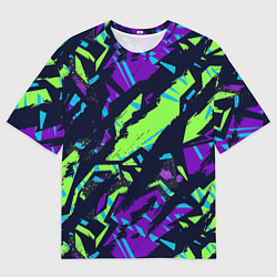 Футболка оверсайз мужская Абстрактный фон со спортивным рисунком, цвет: 3D-принт