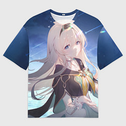 Мужская футболка оверсайз Honkai Star Rail Firefly smile