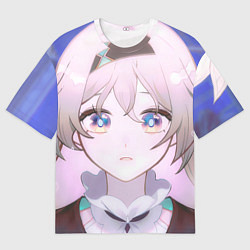 Мужская футболка оверсайз Honkai Star Rail Firefly smile