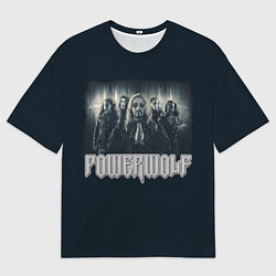 Футболка оверсайз мужская Powerwolf band grey, цвет: 3D-принт
