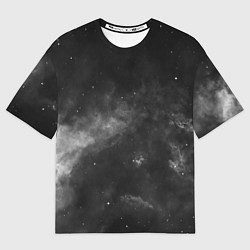 Мужская футболка оверсайз Монохромный космос