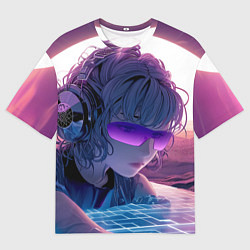 Футболка оверсайз мужская Honkai Star Rail Silver Wolf, цвет: 3D-принт