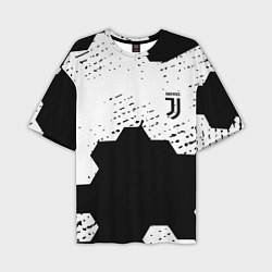 Мужская футболка оверсайз Juventus hexagon black sport