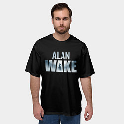 Футболка оверсайз мужская Алан Вейк лого, цвет: 3D-принт — фото 2