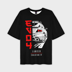 Мужская футболка оверсайз Mitsubishi Lancer - Evolution 4