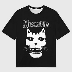 Мужская футболка оверсайз Misfits - Meowsfits