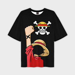 Футболка оверсайз мужская One piece - Monkey D Luffy, цвет: 3D-принт