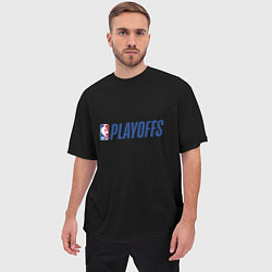 Футболка оверсайз мужская NBA playoffs, цвет: 3D-принт — фото 2