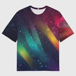 Футболка оверсайз мужская Неоновые цветные полосы, цвет: 3D-принт