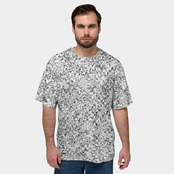 Футболка оверсайз мужская Серебряная абстракция, цвет: 3D-принт — фото 2
