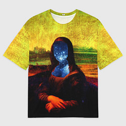 Мужская футболка оверсайз Космическая джаконда