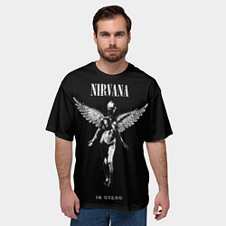Футболка оверсайз мужская Nirvana album, цвет: 3D-принт — фото 2