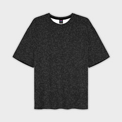 Мужская футболка оверсайз Текстурированный чёрно-серый