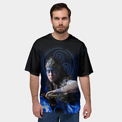 Футболка оверсайз мужская Senua - Hellblade, цвет: 3D-принт — фото 2