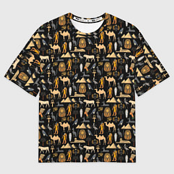 Футболка оверсайз мужская Древний Египет - паттерн, цвет: 3D-принт