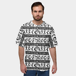 Футболка оверсайз мужская Боги индейцев хайда - Кокопелли, цвет: 3D-принт — фото 2