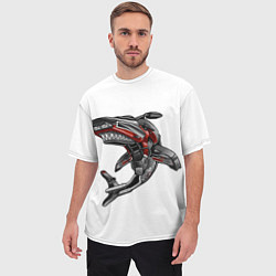 Футболка оверсайз мужская Moto shark, цвет: 3D-принт — фото 2