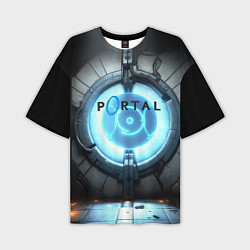 Футболка оверсайз мужская Portal logo game, цвет: 3D-принт