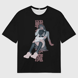 Футболка оверсайз мужская Человек-бензопила: Демон войны, цвет: 3D-принт