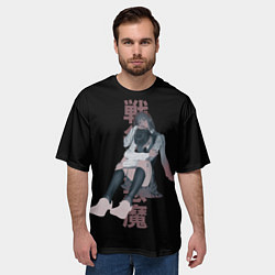 Футболка оверсайз мужская Человек-бензопила: Демон войны, цвет: 3D-принт — фото 2
