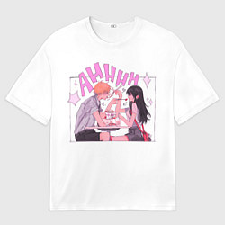 Мужская футболка оверсайз Человек-бензопила: Дендзи и Аса