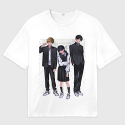 Мужская футболка оверсайз Человек-бензопила: Манга