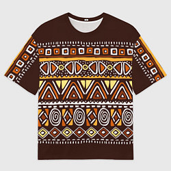 Мужская футболка оверсайз Африканский традиционный орнамент
