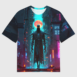 Мужская футболка оверсайз Кибернетический жнец