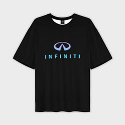 Футболка оверсайз мужская Infiniti logo neon, цвет: 3D-принт