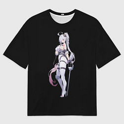 Мужская футболка оверсайз Девушка Рыцарь: аниме