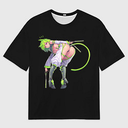 Мужская футболка оверсайз 18 Самурай - аниме