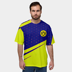Футболка оверсайз мужская Borussia logo geometry, цвет: 3D-принт — фото 2