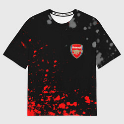 Футболка оверсайз мужская Arsenal spash, цвет: 3D-принт