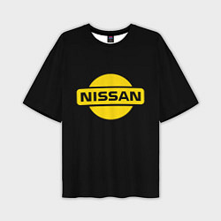 Мужская футболка оверсайз Nissan yellow logo