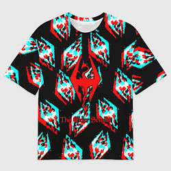 Мужская футболка оверсайз The elder scrolls glitch