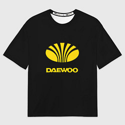 Футболка оверсайз мужская Daewoo logo yellow, цвет: 3D-принт